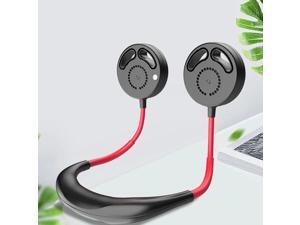 Portable USB Rechargeable Neckband Sport Fan Lazy Neck Hanging Dual Cool Fan(Red+Black) Portable USB Rechargeable Neckband Sport Fan Lazy Neck Hanging Dual Cool Fan(Red+Black)