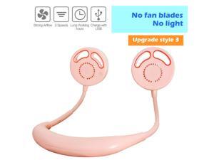 Portable USB Rechargeable Neckband Sport Fan Lazy Neck Hanging Dual Cool Fan(Pink) Portable USB Rechargeable Neckband Sport Fan Lazy Neck Hanging Dual Cool Fan(Pink)