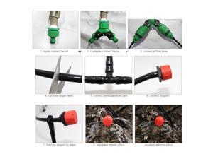Irrigation Kit Micro Drip Flow Dripper Watering System Auto Garden Sprinkler New 