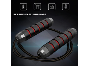 Bearing skipping rope weighted jump rope Tangle-Free skipping rope adjustable speed for adults kids(Black&Red) Bearing skipping rope weighted jump rope Tangle-Free skipping rope adjustable speed for adults kids(Black&Red)