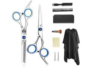 Professional Hair Cutting Scissors Set Thinning Shears Hair Razor Comb Clips Cape Hairdressing Kit Professional Hair Cutting Scissors Set Thinning Shears Hair Razor Comb Clips Cape Hairdressing Kit