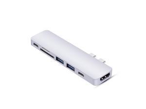 Aluminium Alloy Thunderbolt 3 7 In 1 USB C HUB 2019 with HD MI PD*2 SD/TF Card Reader USB 3.0*2 For Macbook Pro Aluminium Alloy Thunderbolt 3 7 In 1 USB C HUB 2019 with HD MI PD*2 SD/TF Card Reader USB 3.0*2 For Macbook Pro