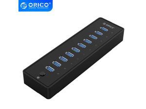 10 Port USB 3.0 Hub With VL812 Controller 3.3Ft. USB Date Cable for PC Laptop Windows and Mac OS