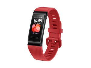 HUAWEI Band 4 Pro - Smart Band Fitness Tracker with 0.95 Inch AMOLED Touchscreen, 24/7 Heart Rate Monitor, Blood Oxygen Saturation Monitor, Built-in GPS, 5ATM Waterproof - Cinnabar Red