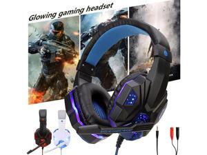 Gaming Big Headphones with Light Mic Stereo Earphones Deep Bass for PC Computer Gamer Laptop PS4 Games audifonos gamer