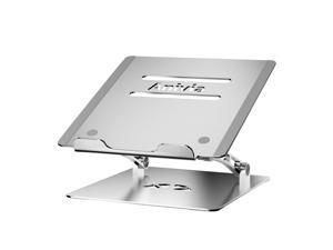 Adjustable Laptop Stand Metal Holder Portable Aluminum Computer Riser Ergonomic Laptops Elevate Stand for Desk Compatible with 10-17" Notebook Computer Green Silver