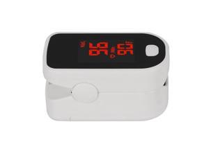 Portable Finger Clip Oximeter OLED NM Infrared Finger Pulse Oximetry Monitor PI Sleep Monitoring Heart Rate Detector-White