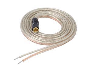 RCA Speaker Wire Speaker Bare Cable to RCA Plug Gold Plated RCA Connector High Level OFC Audio Cable Open End for Amplifiers Subwoofer - DIY 2 M
