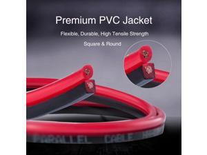 TYUMEN 100FT 18 AWG Gauge 2 Conductor Stranded Red Black Car Home Stereo Speaker Audio Cable Electrical Hookup Wire - 99.95% Oxygen Free Copper Wires TYUMEN 100FT 18 AWG Gauge 2 Conductor Stranded Red Black Car Home Stereo Speaker Audio Cable Electrical Hookup Wire - 99.95% Oxygen Free Copper Wires