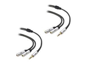 Cable Matters 2-Pack 3.5mm Headphone Splitter Cable (3.5mm Splitter) in Black Cable Matters 2-Pack 3.5mm Headphone Splitter Cable (3.5mm Splitter) in Black