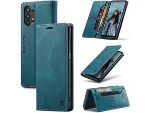 Case for Samsung Galaxy A32 5G [Not fit A32 4G],PU Leather Folio Flip Wallet Case with Card Holster Stand Kickstand Magnetic Closure Shockproof Phone Cover for Samsung Galaxy A32 5G (Blue)