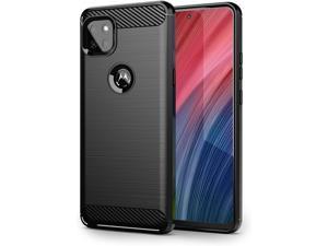 Case for Moto One 5G ACE Case Motorola One 5G ACE Funda, [Black] Carbon Fiber Effect Gel Grip Protection Cover [Anti Scratch][Anti Collision]