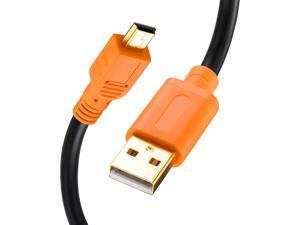 Mini USB Cable 12Ft, Tan QY Mini USB Cable USB 2.0 Type A to Mini B Cable Male Cord for GoPro Hero 3+, Hero HD, Cell Phones, MP3 Players, Digital Cameras,GPS Receiver, PDAs etc (12Ft/4M, Orange)