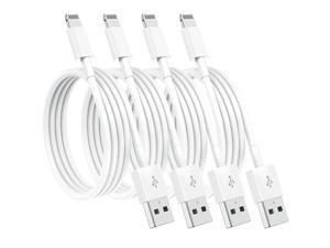 4 Pack [Apple MFi Certified] Apple Charging Cables 6ft, iPhone Chargers Lightning Cable 6 Foot, Fast iPhone Charging Cord for iPhone 12/11/11Pro/11Max/ X/XS/XR/XS Max/8/7, ipad(White)
