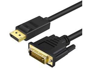 DTECH DisplayPort to DVI Cable 6 Feet DP 1.2 to DVI Cable 1080p 60Hz Full HD Single Link DVI Output Male to Male with Gold Plated Connector