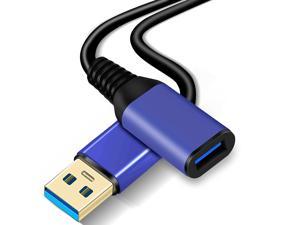 USB 3.0 Extension Cable 15Ft,Aluminum Alloy USB Cable SuperSpeed USB 3.0 Type A Male to Female Extension Cord for Printer, Xbox,USB Flash Drive,Card Reader, Hard Drive, Keyboard
