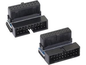Right Angled USB 3.0 20-pin Male to Female Extension Adapter,Gelrhonr Desktop Motherboard 90 Degree Angled USB 3.0 19-Pin Motherboard Internal Header-Black 2PCS Right Angled USB 3.0 20-pin Male to Female Extension Adapter,Gelrhonr Desktop Motherboard 90 Degree Angled USB 3.0 19-Pin Motherboard Internal Header-Black 2PCS
