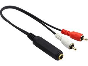 Onvian 3.5mm to 6.35mm Female 1/4 to 1/8 90 Degree Right Angle Male Jack Stereo Cable Adapter Converter Cord 30cm 