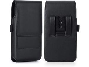 Holster for Samsung Galaxy S21 FE 5G, S20 FE 5G, S21 Plus, S22 Plus,S9 Plus,S10 Plus, A02S, M31, M21, M11,A11/Motorola One/Huawei P30 Pro Large Leather Belt Holder Pouch Case with Belt Clip