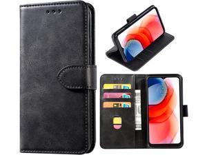 DMDMBATH Motorola Moto G Play 2021 Case Wallet Shockproof Flip Flap Foldable Magnetic Clasp Protective Cover case with Cash Credit Card Slots for Moto G Play 2021 (Black)