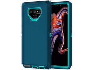 I-HONVA for Galaxy Note 9 Case Shockproof Dust/Drop Proof 3-Layer Full Body Protection [Without Screen Protector] Rugged Heavy Duty Durable Cover Case for Samsung Galaxy Note 9, Turquoise