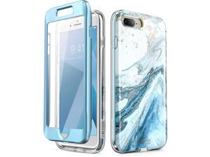 i-Blason Cosmo Glitter Clear Bumper Case for iPhone 8 Plus/iPhone 7 Plus, Blue