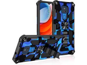for Moto G Play Case 2021 Not for 2020 , Military Grade, Drop Tested Cover, Built-in Kickstand Compatible with Magnetic Car Mount, Protective Phone Case for Moto G Play 2021,Camouflage Deep B