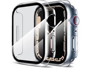L 2 Pac Hard PC Case with Tempered Glass Screen Protector Compatible with Apple Watch Series 32 42mm Touch Sensitive HD UltraThin Full Protective Cover for iWatch 42mm Clear