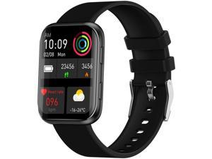 Dinaro Smart Watch Fitness Tracker for Men Women, 1.69" DIY Full Touch Color Screen, Waterproof Activity Tracker Watch with Heart Rate Blood Pressure Sleep Monitor for iOS Android(Black)