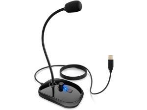 USB Computer Microphone, Desktop Microphone with Headphone Monitoring Jack,Volume Control and Mute Button,Compatible with PC,Laptop,Mac,PS4,Zoom,YouTube,Gaming,Streaming