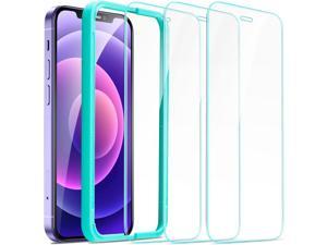 Tempered-Glass for iPhone 12 Screen Protector/iPhone 12 Pro Screen Protector [3-Pack] [Easy Installation Frame] [Case-Friendly]