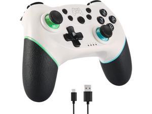 Wireless Pro Controller for Nintendo Switch Sefitopher Bluetooth Switch Pro Controller Gampad JoypadPC Controller Supports Gyro Axis Turbo and Dual Vibration with Charging Cable White