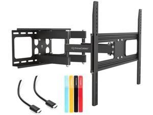 Tilt TV Wall Mount for 37-70 inch Curved/Panel TVs up to VESA 600 and 110 Lbs - Dual Full Motion Articulating Arm fits 16' Wall Wood Studs (Heavy Duty, Sturdy, Universal Design)