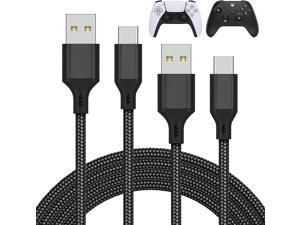 2 Pack 10FT3M Charger Charging Cable for PS5Xbox Series XS ControllerSwitch Pro Controller Replacement USB Charging Cord Nylon Braided TypeC Ports Accessories for Playstation 5for Xbox Series X