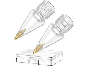 2 Pack Delidigi Apple Pencil Tips for Apple Pencil 1st and 2nd Generation, No Wear Out Fine Point Precise Control Pen Like Nibs for Apple Pencil