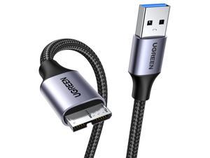 UGREEN Micro USB 30 Cable USB 30 A Male to Micro B Nylon Braided USB Data Charging Cord Compatible with External Hard Drives Samsung Galaxy S5 Note 3 WD Camera and More 6ft
