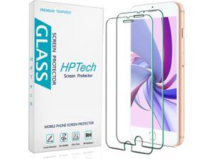 2Pack HPTech Screen Protector For iPhone 8 Plus iPhone 7 Plus iPhone 6S Plus iPhone 6 Plus Tempered Glass Film 55Inch Case Friendly Bubble Free Easy Installation