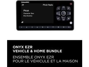 SiriusXM Onyx EZR Vehicle and Home Kit Bundle, Get 12 Months for $99 or Your First 3 Months Service Free w/Subscription, Easy to Install in Your Car Or Through Your Powered Audio Speakers