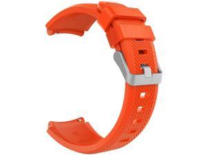 TiMOVO Band Compatible with Samsung Gear S3 Frontier/Galaxy Watch 3 45mm, Soft Silicone Strap fit S3 Classic/Watch 46mm/Huawei Watch GT3 46mm/GT/GT2 46mm/GT2 Pro/GT 2e/Ticwatch Pro 3/S2/E2 - Orange