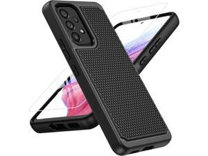 for Samsung Galaxy A53 5G Case: Dual Layer Protective Heavy Duty Cell Phone Cover Shockproof Rugged with Non Slip Textured Back - Military Protection Bumper Tough - 6.5inch (Black Matte)