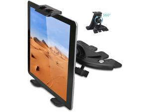 CD Slot Car Tablet Mount, 2 in 1 Universal Car Tablet Holder Adjustable Multi Angle CD Slot Holder Stand CD Player Tablet Dash Mount for iPad iPhone Samsung Galaxy iPad Mini(Fits 4-10.5 in)