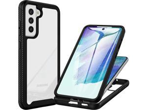 Samsung S21 FE 5G Case, 360 Full Body Shockproof Cover with Built-in Screen Protecto Clear Bumper Protective Cases Military Grade Protection Phone Case for Samsung Galaxy S21 FE 5G - Black