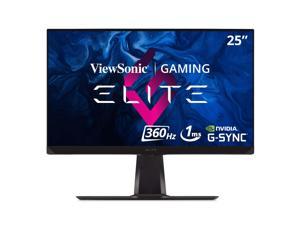 ViewSonic ELITE XG251G 25 Inch 1080p IPS Gaming Monitor with 360Hz, 1ms, HDR 400, G-Sync, RGB Lighting, NVIDIA Reflex, and Advanced Ergonomics for Esports