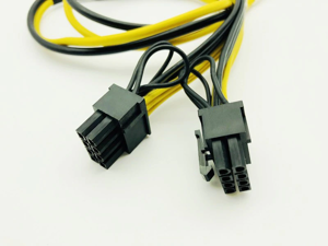 Power Cable PCIE Video Card Dual 8pin (6+2) Splitter Power Supply Cord Wire with Terminal 12AWG + 16AWG for BTC Miner Mining Power Cable PCIE Video Card Dual 8pin (6+2) Splitter Power Supply Cord Wire with Terminal 12AWG + 16AWG for BTC Miner Mining