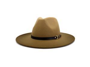 GEMVIE Mens Womens Gradient Color Classic Fedora with Belt Buckle Wide Brim Panama Hat 6 Colors Hat Circumference 22.05-22.83 Inches GEMVIE Mens Womens Gradient Color Classic Fedora with Belt Buckle Wide Brim Panama Hat 6 Colors Hat Circumference 22.05-22.83 Inches