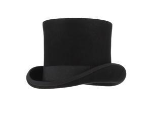 GEMVIE 100% Wool Top Hat Men's Satin Lined Wool Felt Magic High Top Hat Party Costume Accessory Black 4 Sizes Heigh 6.69 Inches GEMVIE 100% Wool Top Hat Men's Satin Lined Wool Felt Magic High Top Hat Party Costume Accessory Black 4 Sizes Heigh 6.69 Inches