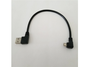 90 Degree Right Angle USB A Male to 5Pin Right Angled Micro B Male data cable 90 Degree Right Angle USB A Male to 5Pin Right Angled Micro B Male data cable
