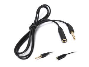 Male to Female Earphone Headphone Audio Extension Cable Black Male to Female Audio Cables For Audio Accessories Male to Female Earphone Headphone Audio Extension Cable Black Male to Female Audio Cables For Audio Accessories