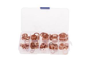 200Pcs Copper Washers Flat Ring Sump Plug Oil Seal Gasket Assorted Set D2M7 5X 