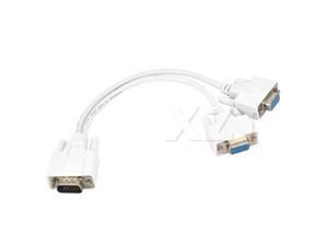 1 Male VGA to 2 Female VGA Splitter Cable 2 Way VGA SVGA Monitor Dual Video Graphic LCD Y Splitter Cable 1 Male VGA to 2 Female VGA Splitter Cable 2 Way VGA SVGA Monitor Dual Video Graphic LCD Y Splitter Cable